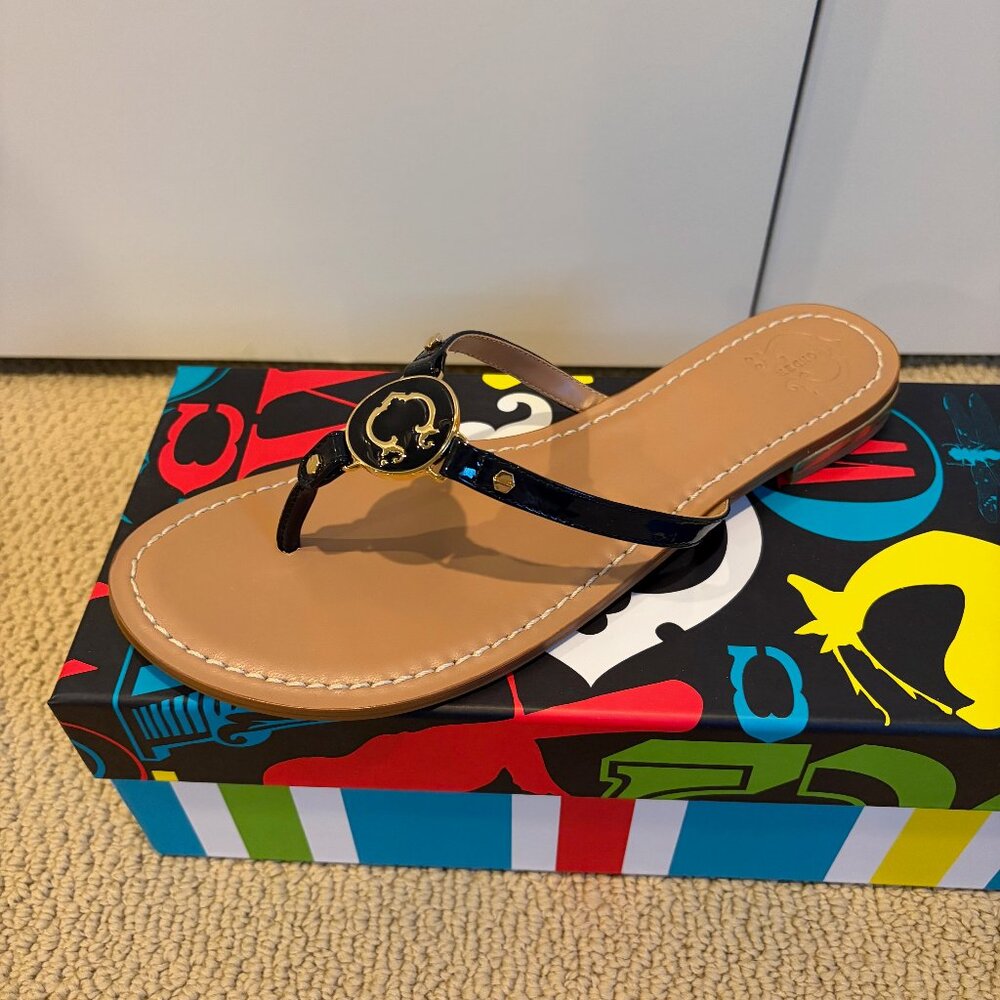 C. Wonder Enamel Logo Sandal Size 8.5W